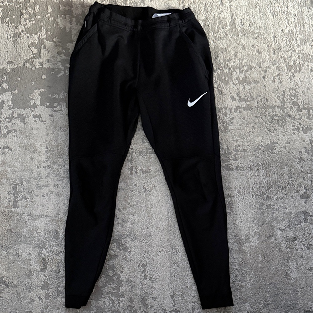 Nike Black Track Pants with White Logo